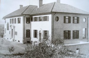 Entrance front of First Building from the east, mid-1940s.
