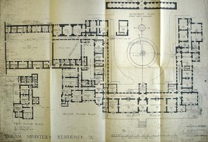 Floor plans of Wild's Mission building, drawn 1941.