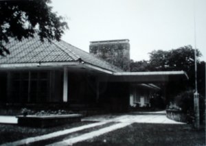 Entrance front of residence, c.1972. 