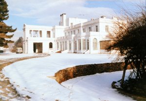 Entrance fron in winter, 1989.