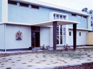 Offices entrance, c.1991.